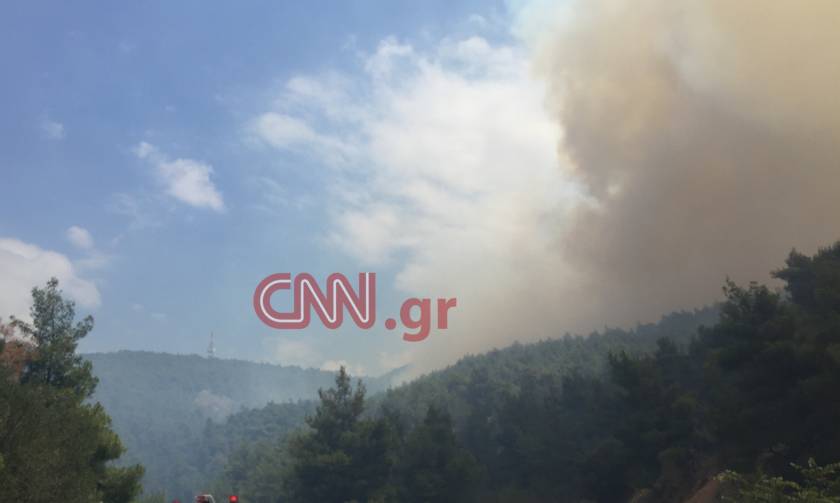 «Μάχη» με τις φλόγες σε Δερβενοχώρια και Γούρνες Ηρακλείου (vid+pics)