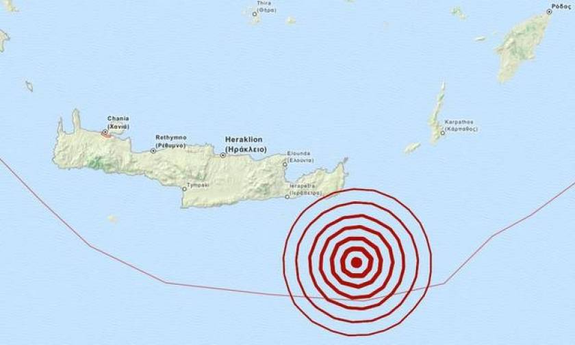 Σεισμός 4,3 Ρίχτερ νοτιοανατολικά της Κρήτης (pics)