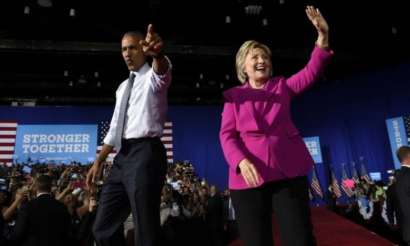 Εκλογές ΗΠΑ: Στο πλευρό της Χίλαρι Κλίντον ο Μπαράκ Ομπάμα