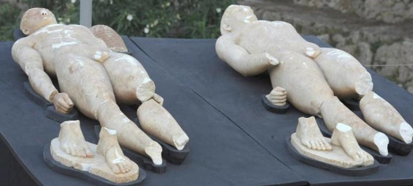 Αρχαία Κόρινθος: Εκτίθενται για πρώτη φορά οι δίδυμοι Κούροι της Τενέας
