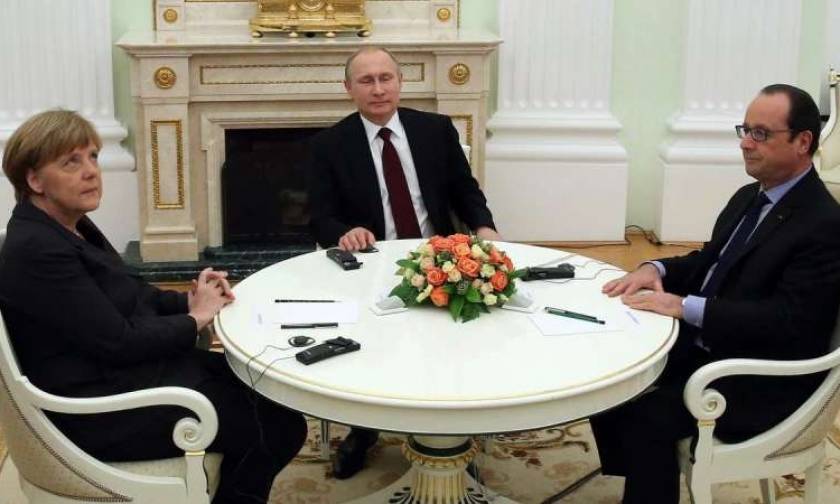 Διαπραγματεύσεις Πούτιν με Μέρκελ και Ολάντ για πολιτική λύση στην Ουκρανία