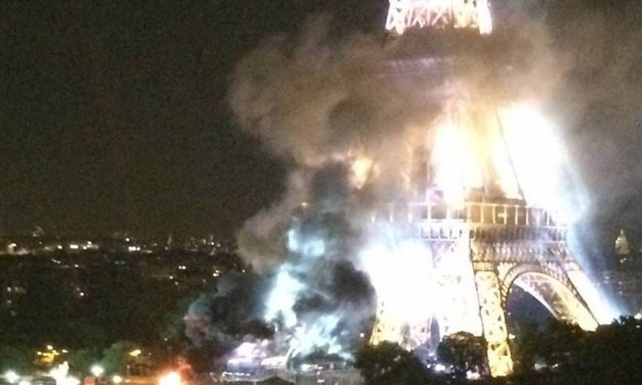 Συναγερμός και στο Παρίσι: «Πάγωσε» η υφήλιος με τους καπνούς στον Πύργο του Άιφελ (video+photos)