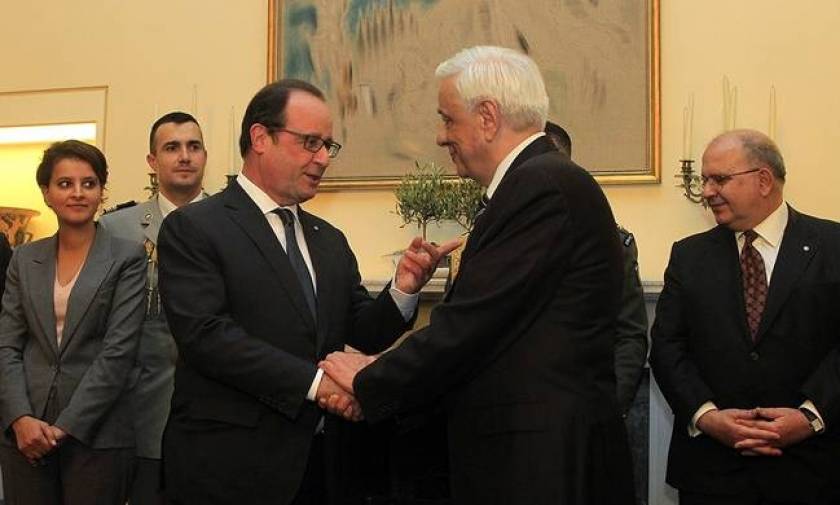 President Pavlopoulos sends condolences to French President Hollande