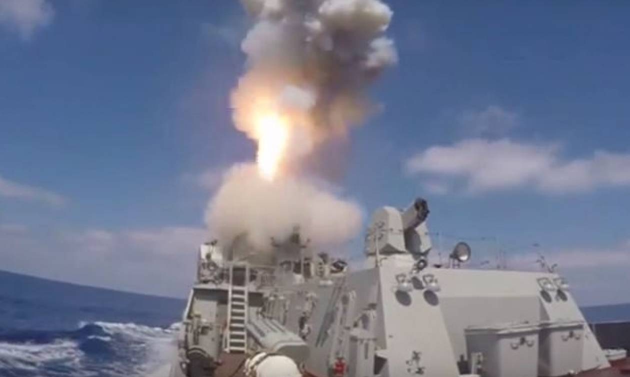 Ρωσικά πλοία εξαπέλυσαν επίθεση κατά τζιχαντιστών στο Χαλέπι (vid)
