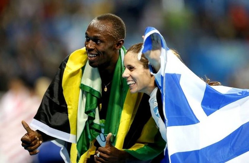 Ρίο 2016: Στεφανίδη και Μπολτ πανηγύρισαν μαζί τα μετάλλιά τους! (pics)