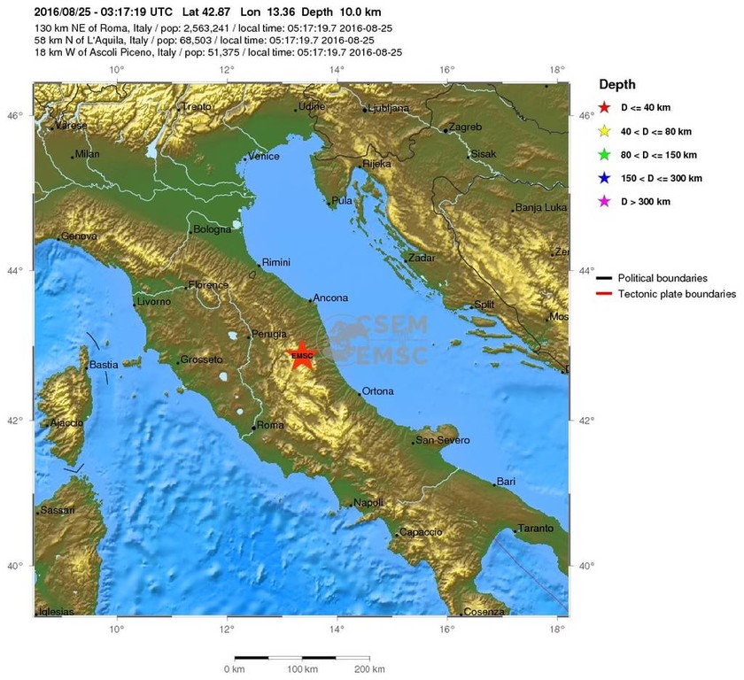 Νέος σεισμός 4,5 Ρίχτερ στην Ιταλία