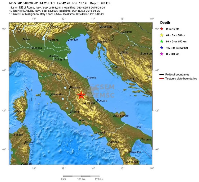 Νέος σεισμός 4,3 Ρίχτερ στην Ιταλία