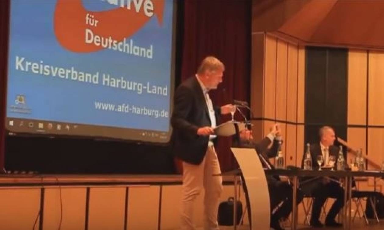 Γερμανία: Επίθεση με... κατεψυγμένη τούρτα στον πρόεδρο του AfD (vid)
