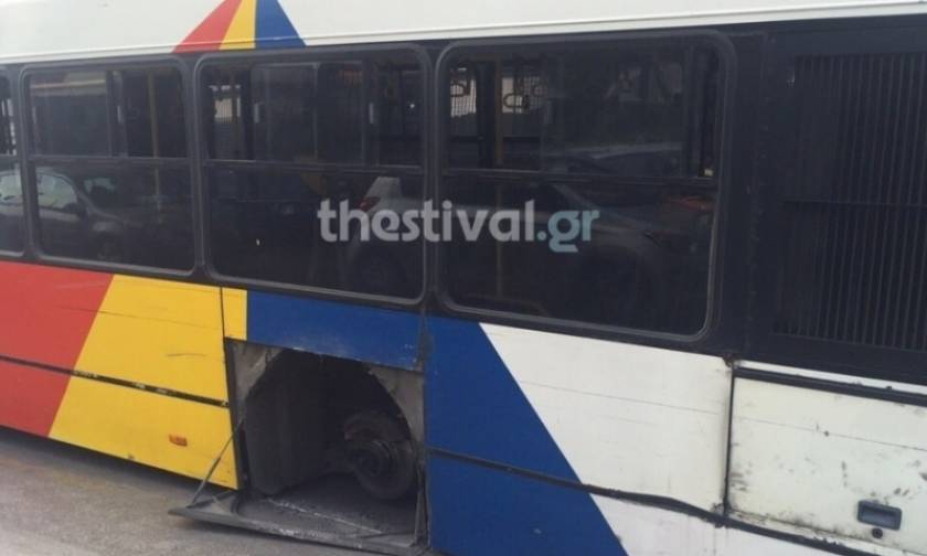 Θεσσαλονίκη: «Αδέσποτη» ρόδα λεωφορείου τραυματίζει πεζό