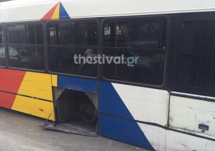 Θεσσαλονίκη: «Αδέσποτη» ρόδα λεωφορείου τραυματίζει πεζό 