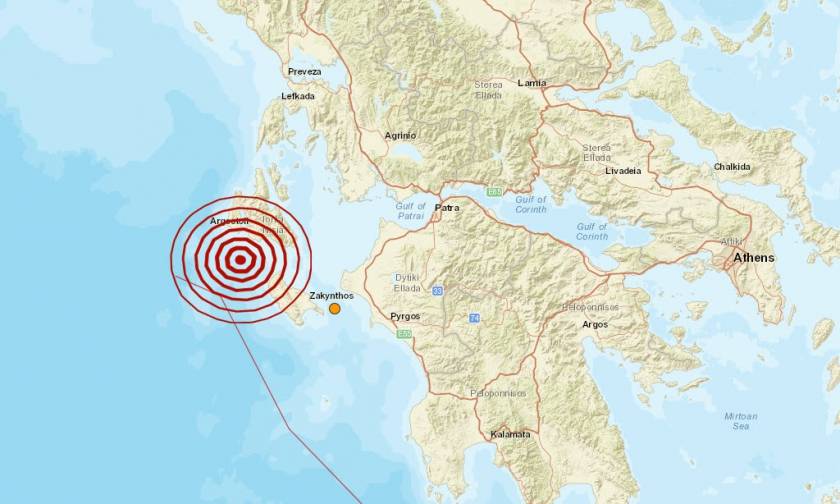 Σεισμός 4,2 Ρίχτερ μεταξύ Ζακύνθου και Κεφαλονιάς (pic)