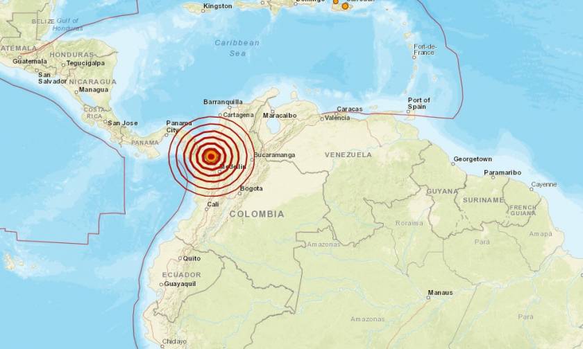 Σεισμός 6 Ρίχτερ στη βορειοδυτική Κολομβία