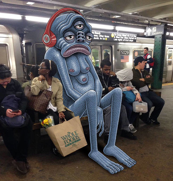 Ρούμπιν: Ο καρτουνίστας που ζωγραφίζει «τέρατα» δίπλα σε ανυποψίαστους επιβάτες του μετρό 