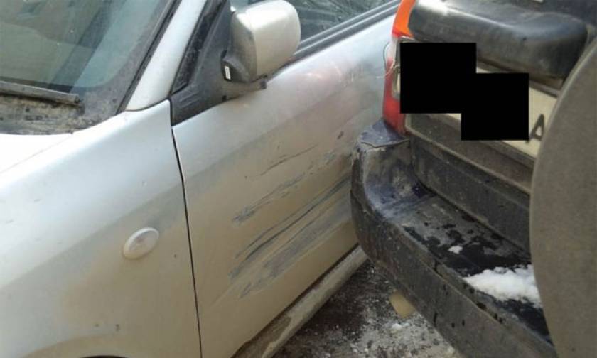 Η λύση στην κρίση: Αυτός ο Ρώσος επισκεύασε τη ζημιά στο αυτοκίνητό του με τον πιο μεγαλοφυή τρόπο