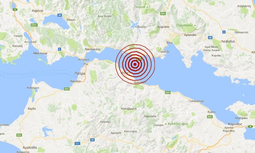 Σεισμός 3,6 Ρίχτερ βόρεια του Αιγίου (pic)