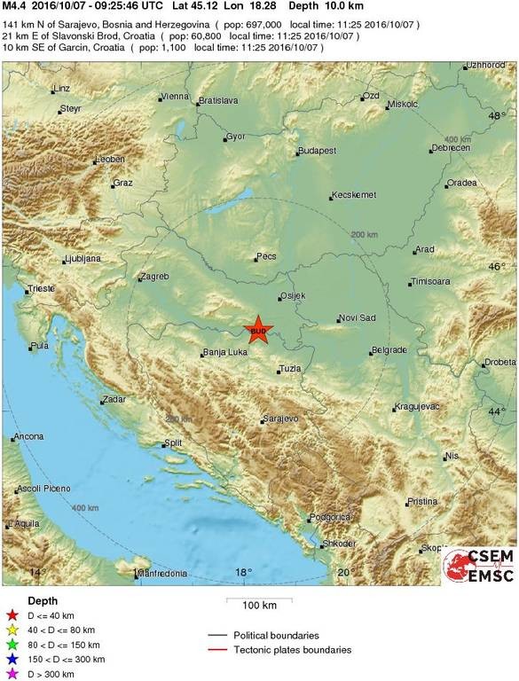 Σεισμός 4,2 Ρίχτερ στην Κροατία