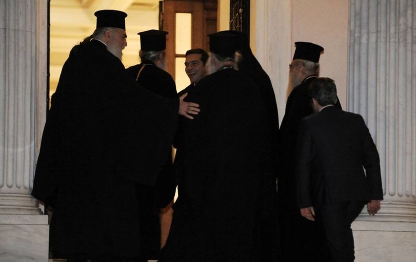 Στο Μαξίμου ο Αρχιεπίσκοπος Ιερώνυμος: Σε εξέλιξη η συνάντηση με τον Τσίπρα (photo)