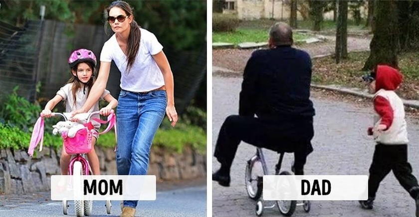 Viral: Τα δέκα ξεκαρδιστικά πράγματα που οι μαμάδες και οι μπαμπάδες κάνουν διαφορετικά (Pics)