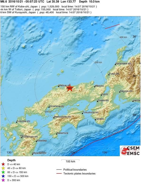 ΕΚΤΑΚΤΟ: Ισχυρός σεισμός 6,6 Ρίχτερ συγκλόνισε την Ιαπωνία 