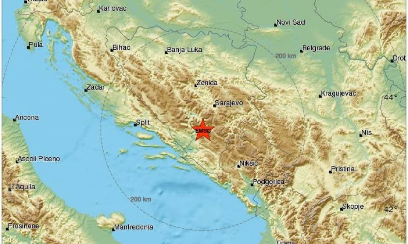 Σεισμός «ταρακούνησε» τη Βοσνία - Ερζεγοβίνη