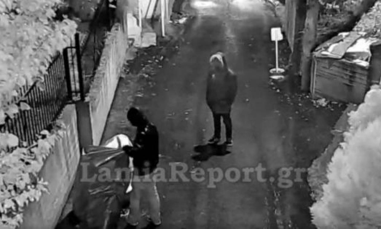 Λαμία: Η κάμερα κατέγραψε του επίδοξους κλέφτες