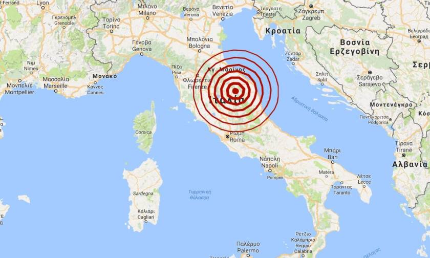 Σεισμός 4,7 Ρίχτερ στην κεντρική Ιταλία (pic)