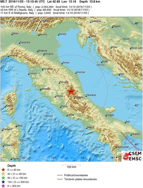 Νέος σεισμός ταρακούνησε την Ιταλία