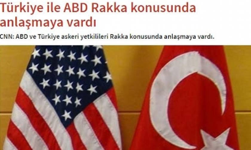 Η Τουρκία και οι ΗΠΑ συμφώνησαν στην επιχείρηση  «Οργή του Ευφράτη»