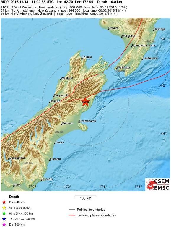 Σεισμός Νέα Ζηλανδία: Τρόμος μετά τα 7,9 Ρίχτερ 