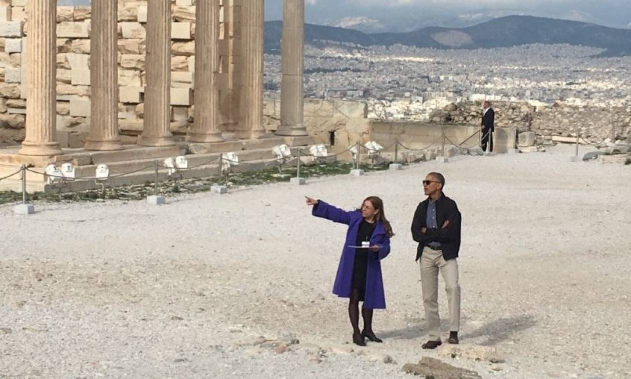 Επίσκεψη Ομπάμα στην Αθήνα - Οι πρώτες φωτογραφίες του Αμερικανού Προέδρου στην Ακρόπολη