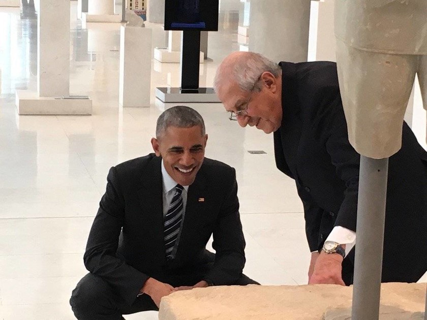 Επίσκεψη Ομπάμα στην Αθήνα - Οι πρώτες φωτογραφίες από την ξενάγησή του στο Μουσείο της Ακρόπολης