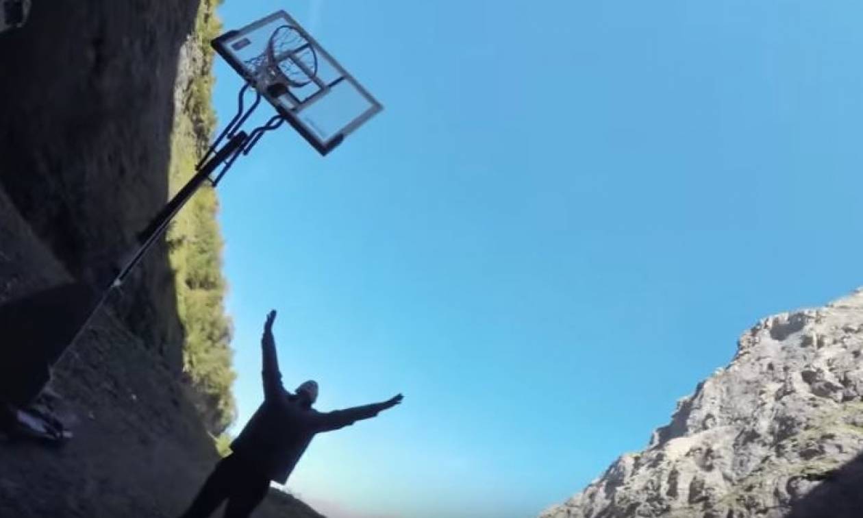 Απίστευτο βίντεο: Ευστόχησε σε σουτ από ύψος... 180 μέτρων!
