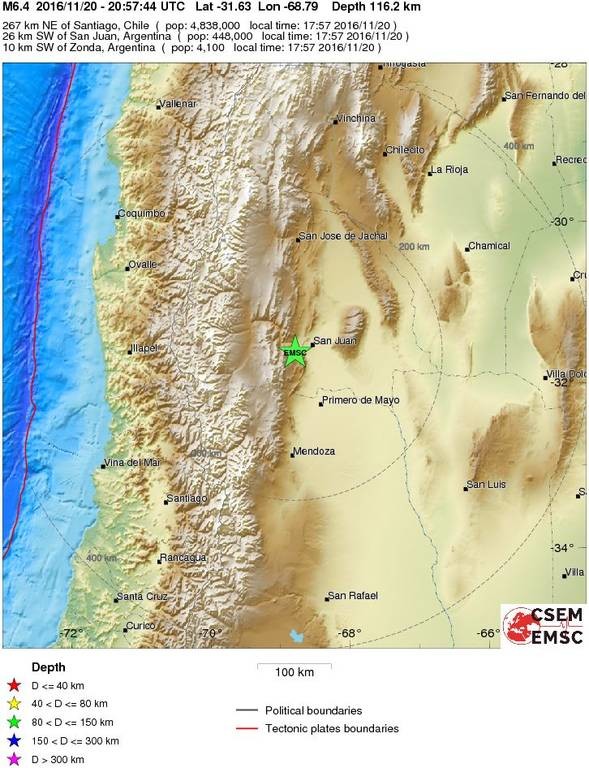 Ισχυρός σεισμός στην Αργεντινή (pics)