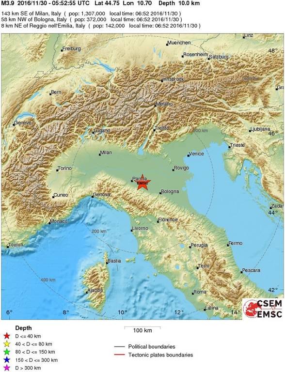 Σεισμός τώρα στην Ιταλία 