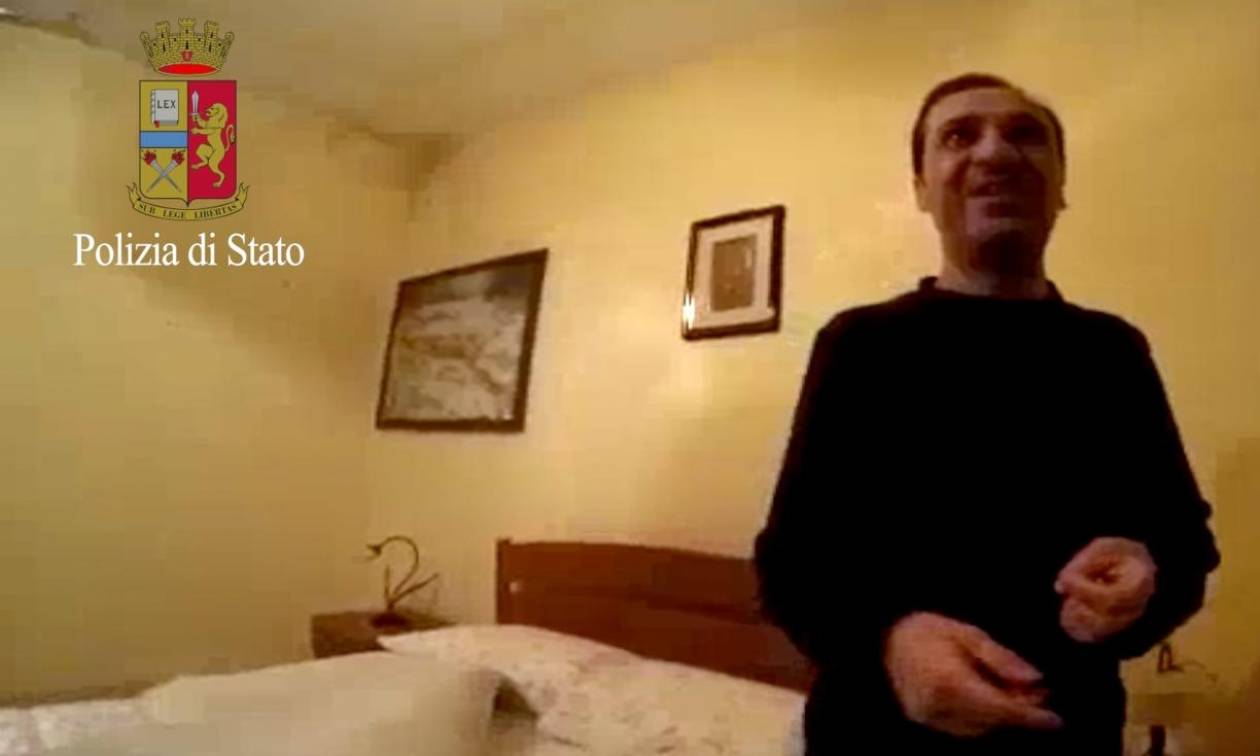 Συνελήφθη ο πιο επικίνδυνος καταζητούμενος της Ιταλίας - Δείτε σε βίντεο τη στιγμή της σύλληψης