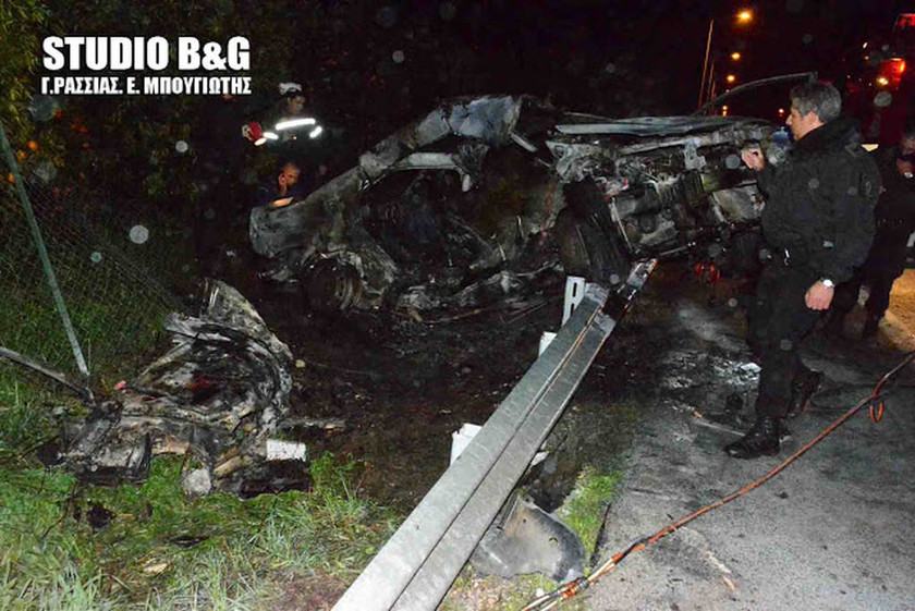 Σοκαριστικές εικόνες: Οδηγός κάηκε ζωντανός στην εθνική οδό Άργους – Μυκηνών
