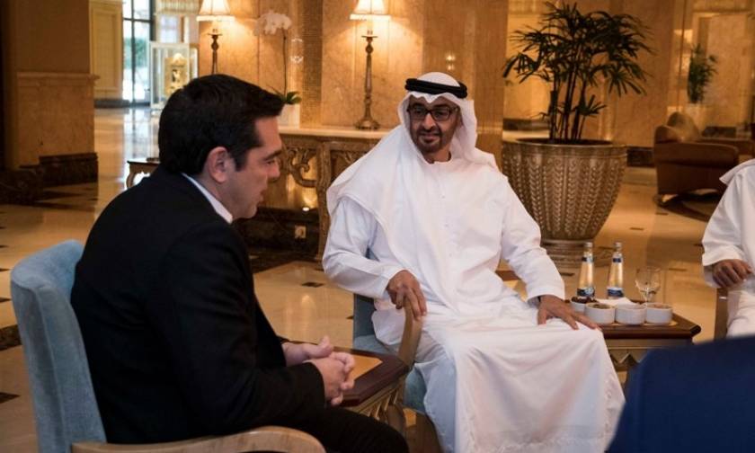 Tsipras, Crown Prince of UAE discuss relations, boosting investments