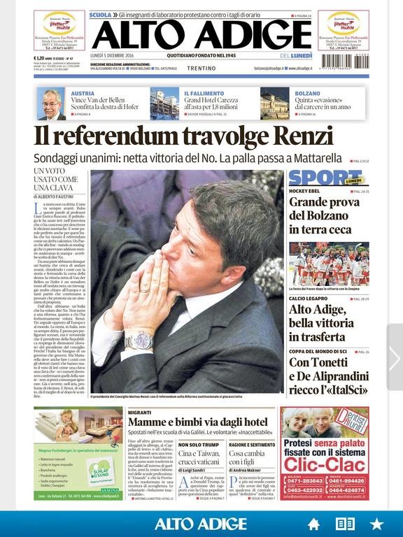 Δημοψήφισμα Ιταλία - Ο ιταλικός Τύπος αποχαιρετά τον Ρέντσι - «Αντίο όμορφε»