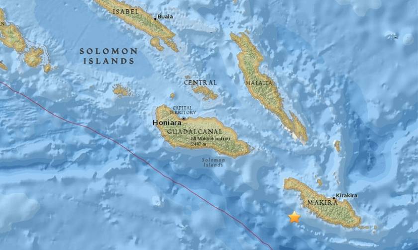 Ισχυρός σεισμός 7,7 Ρίχτερ στα νησιά του Σολομώντα