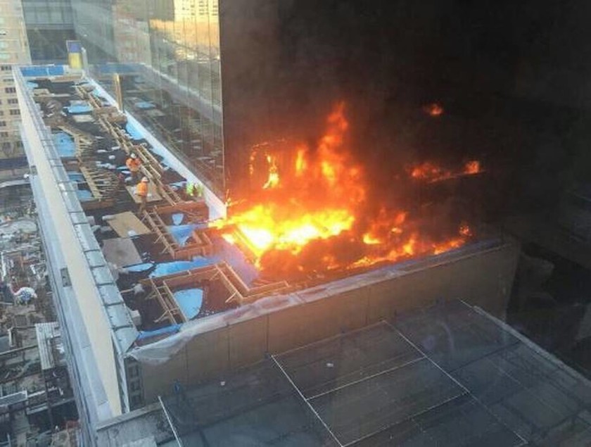 ΗΠΑ: Μεγάλη φωτιά σε εργοτάξιο του πανεπιστημίου της Νέας Υόρκης (pics+vid)