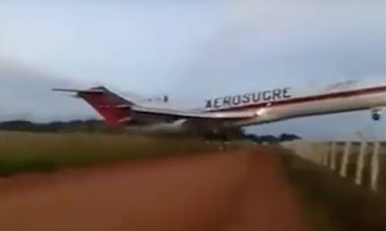 Σοκαριστικά βίντεο: Αεροπλάνο φεύγει έξω από το διάδρομο απογείωσης και συντρίβεται