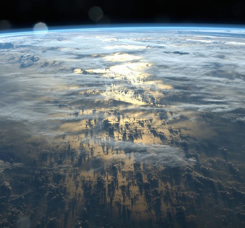 Σκιές από σύννεφα που καλύπτουν τη Γη