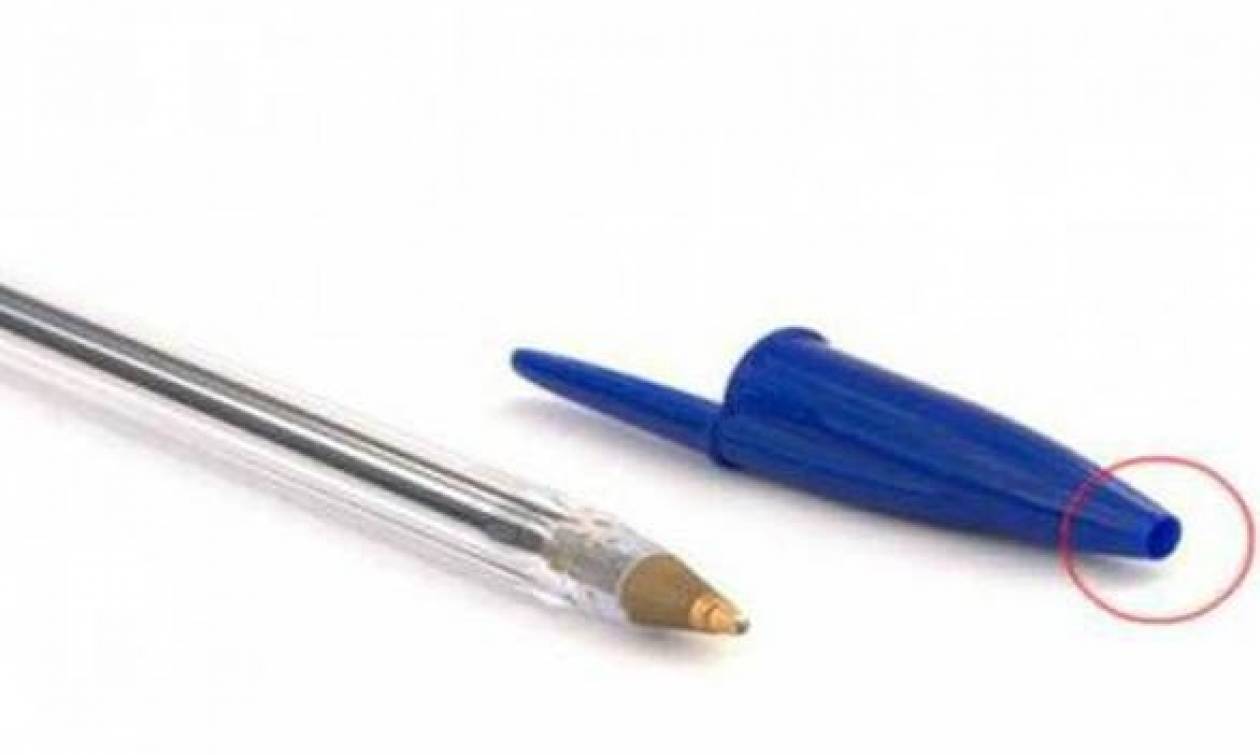 Γιατί το καπάκι του στυλό έχει τρύπα μπροστά; Θα εκπλαγείτε από την απάντηση