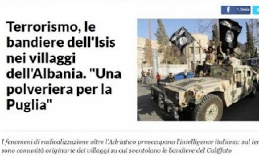 La Repubblica-Μυστικές υπηρεσίες προειδοποιούν: Αλβανοί με σημαίες του ISIS σε αλβανικά χωριά