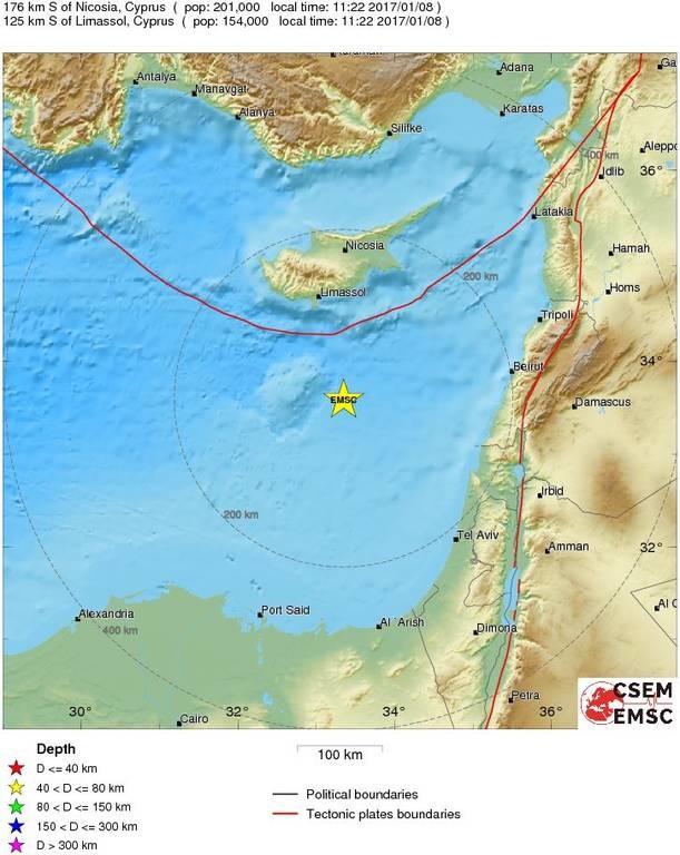 Σεισμός στην Κύπρο 