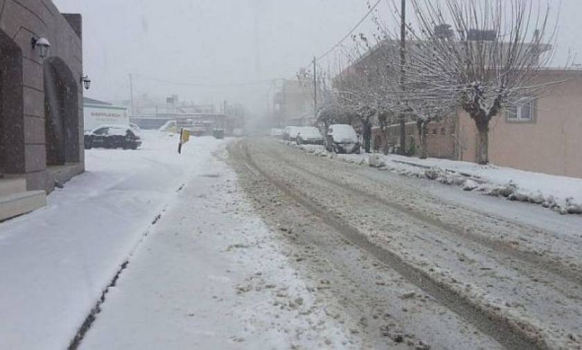 Καιρός: Χιόνια από τον Ψηλορείτη μέχρι την παραλία - Κλειστά αύριο τα σχολεία