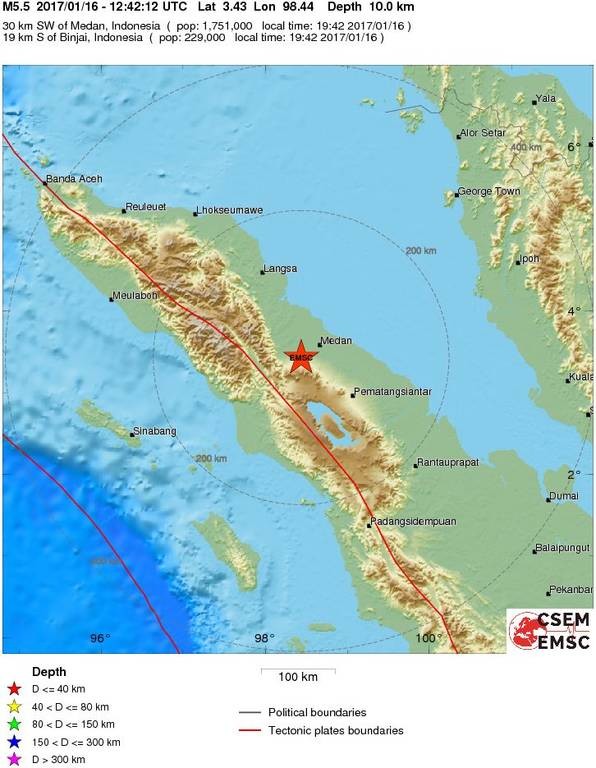 Ισχυρός σεισμός 5,5 Ρίχτερ στην Ινδονήσια 