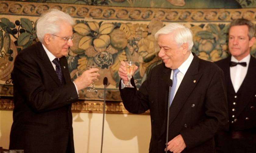President Pavlopoulos meets Italian counterpart Mattarella