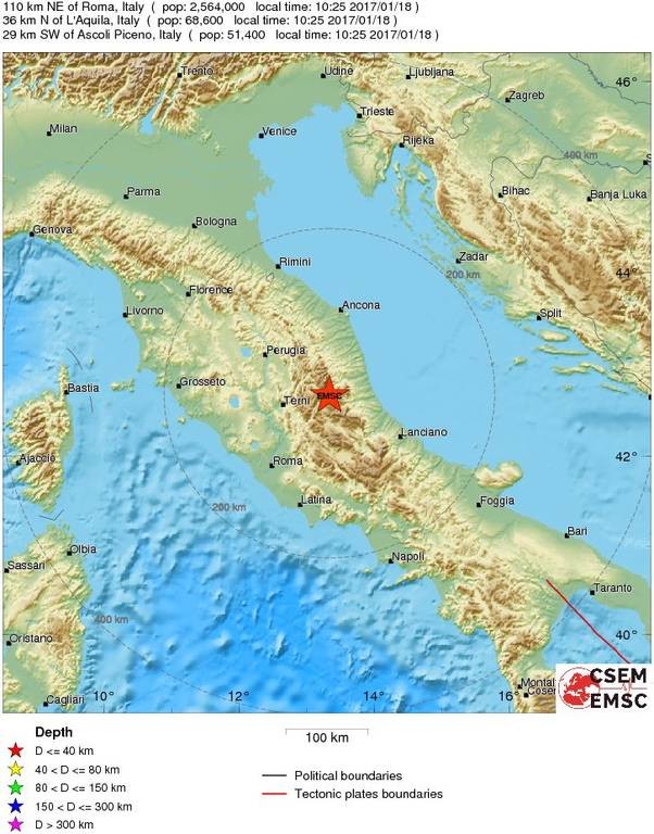 ΕΚΤΑΚΤΟ: Ισχυρός σεισμός τώρα στην Ιταλία  