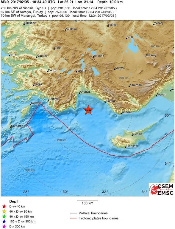 Σεισμός 4 Ρίχτερ στην Τουρκία  